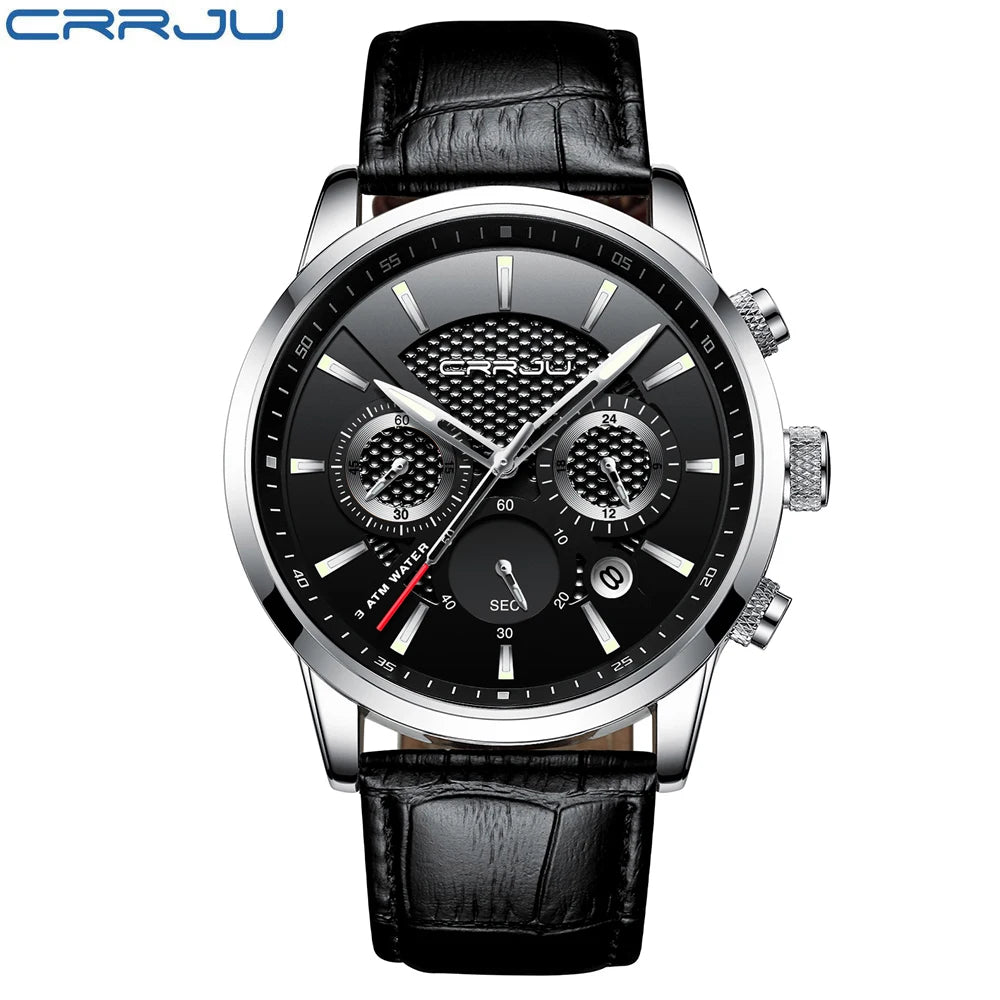 Watches Mens 2021 Casual Leather Quartz Men'S Watch Top Brand Luxury Business Clock Male Sport Waterproof Date Chronograph
