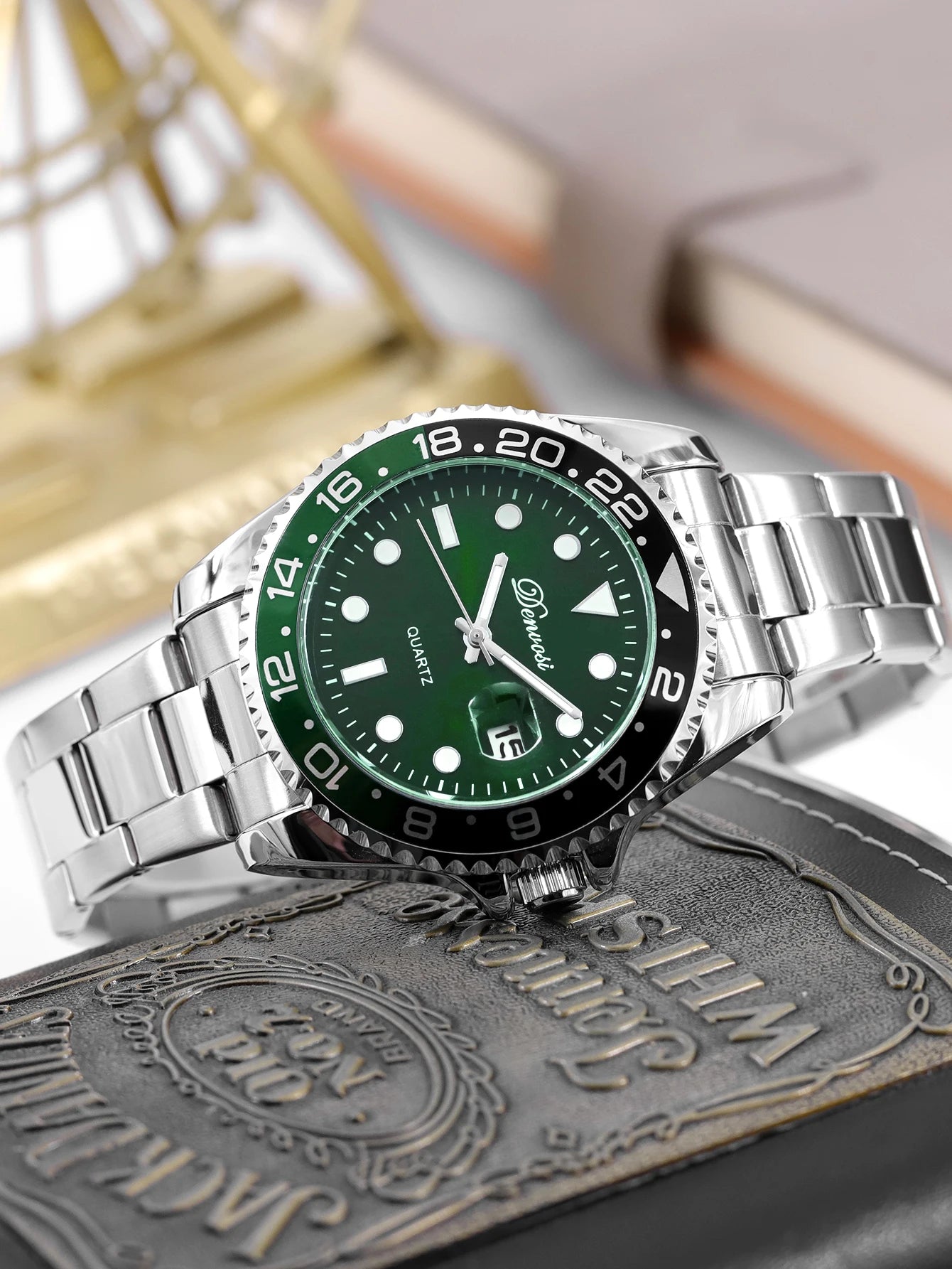 Men'S Fashion Business Quartz Watch Waterproof &Durable Stainless Steel Luminous Wrist Watchs