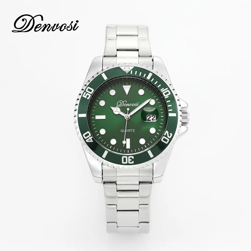 Men'S Fashion Business Quartz Watch Waterproof &Durable Stainless Steel Luminous Wrist Watchs