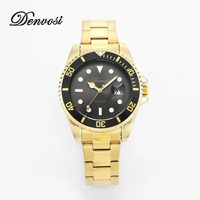 Men'S Fashion Business Quartz Watch Waterproof &Durable Stainless Steel Luminous Wrist Watchs