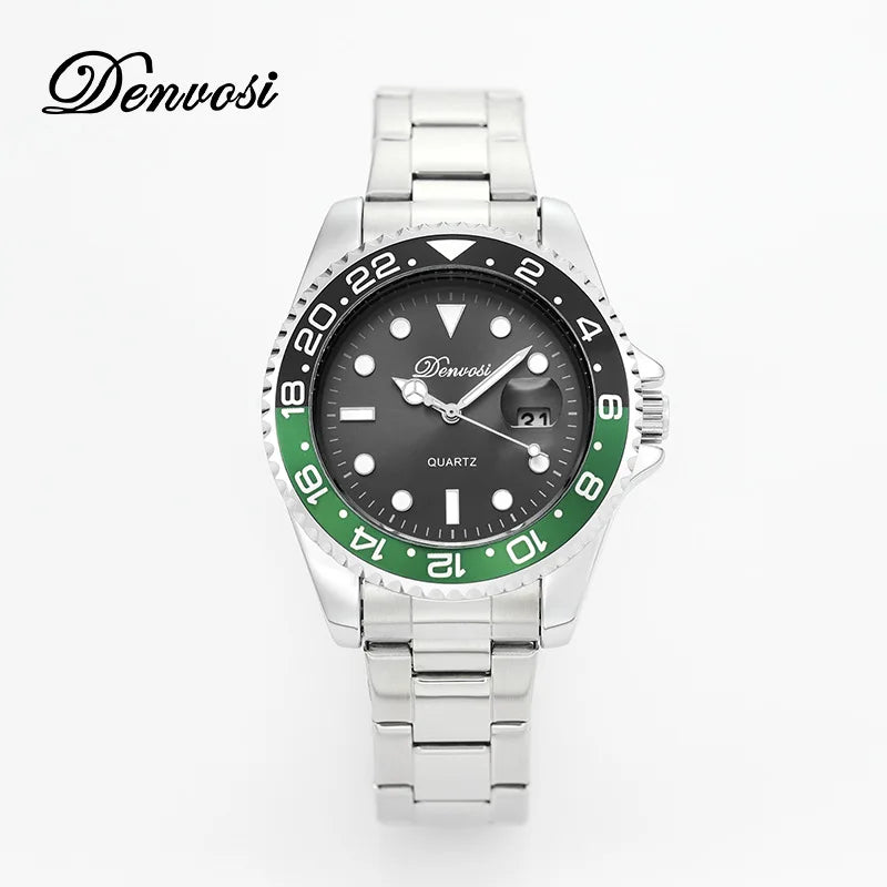 Men'S Fashion Business Quartz Watch Waterproof &Durable Stainless Steel Luminous Wrist Watchs