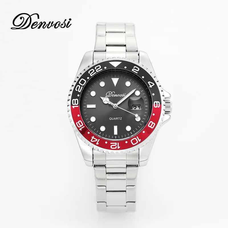 Men'S Fashion Business Quartz Watch Waterproof &Durable Stainless Steel Luminous Wrist Watchs