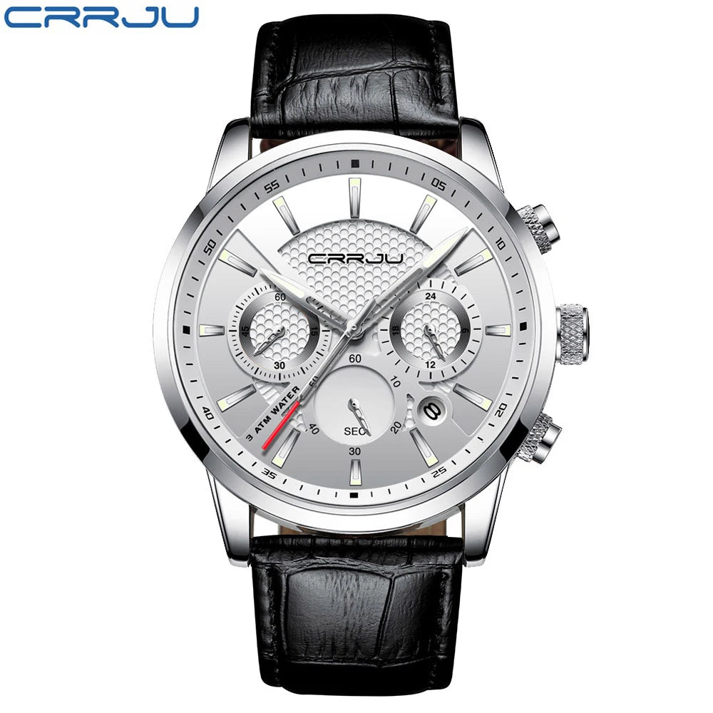 Watches Mens 2021  Casual Leather Quartz Men'S Watch Top Brand Luxury Business Clock Male Sport Waterproof Date Chronograph